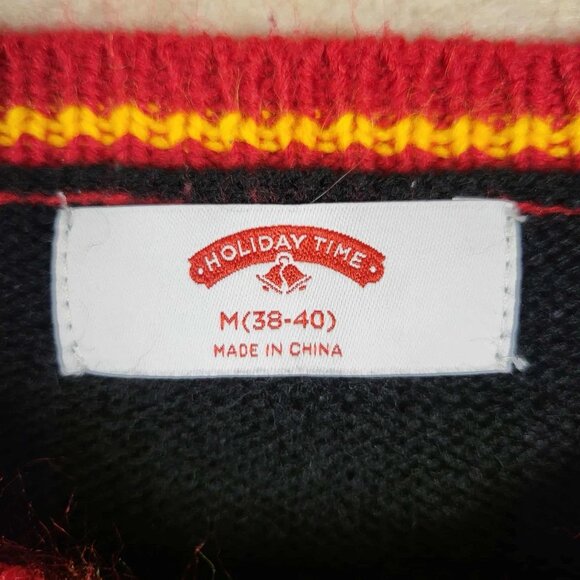 Holiday Time Adult Med Ugly Christmas Sweater Dinosaur T-Rex Presents - Picture 4 of 14